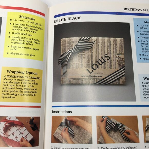 Vintage 2 Book Set Creative Gift Wrapping Fun Easy Simply Shreds Ribbon Shredder - Picture 5 of 16